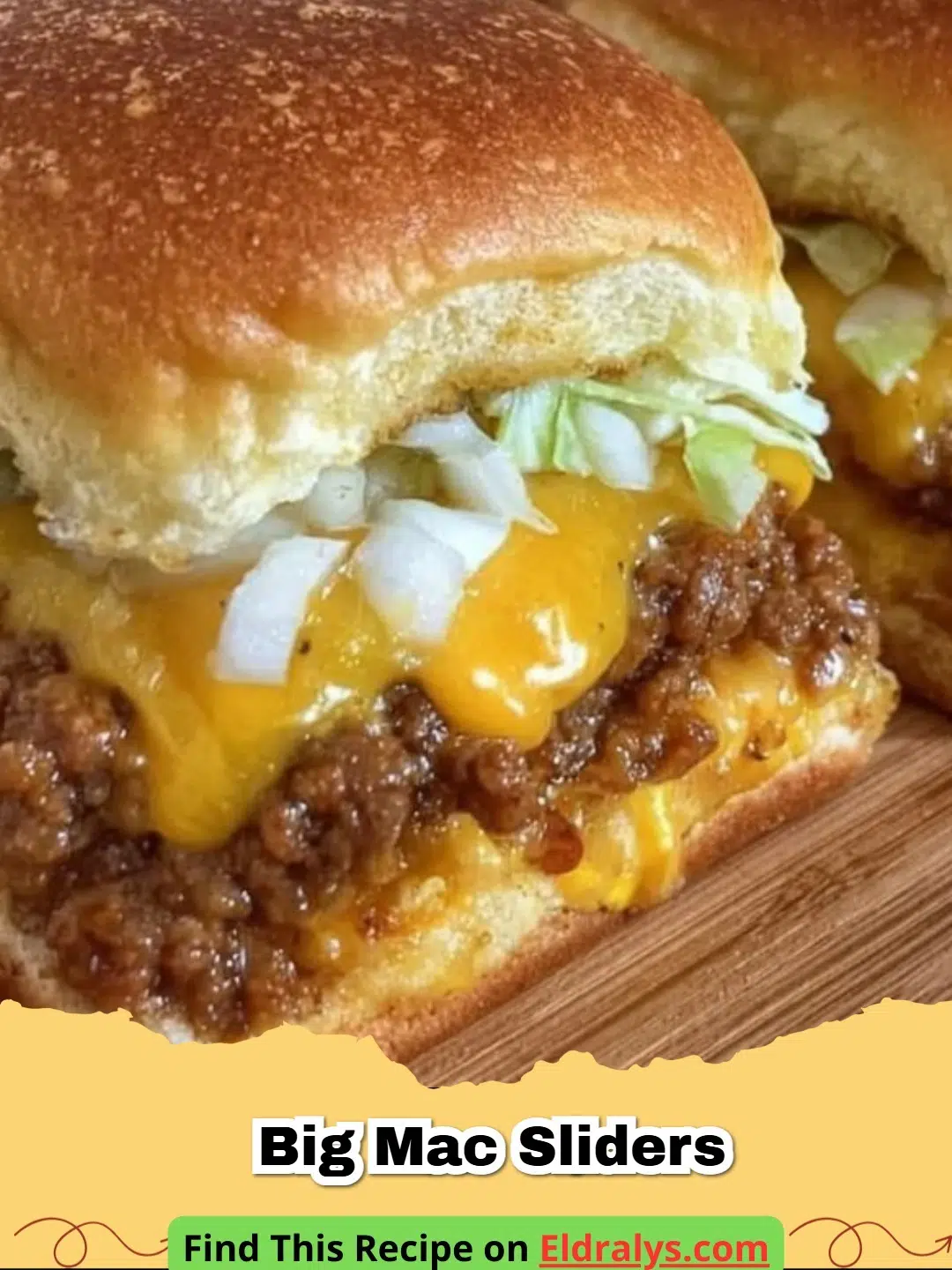 A towering Big Mac for an Amazing Party Treat showing multiple layers of beef, cheese, and special sauce.