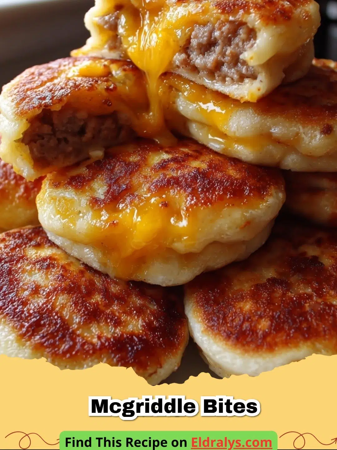 A tray of golden brown Easy Copycat McGriddle Bites with maple syrup on the side.