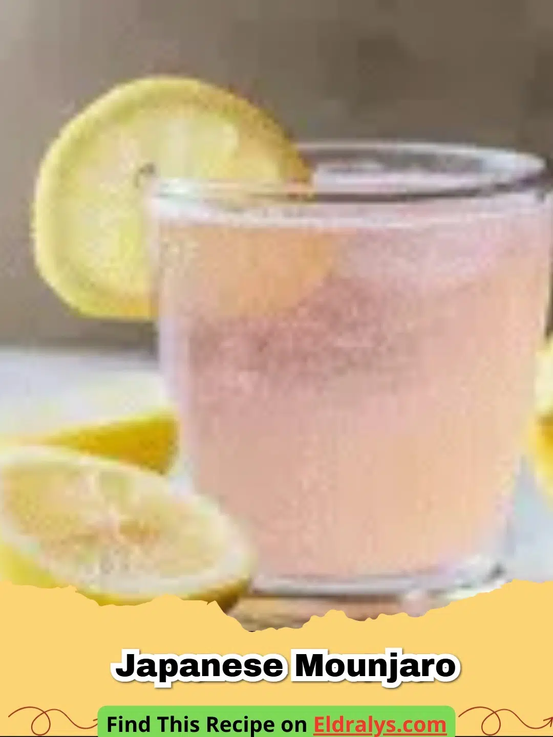 Japanese Mounjaro Drink Recipe - A glass of Japanese Mounjaro Drink with lemon slices and mountain yam