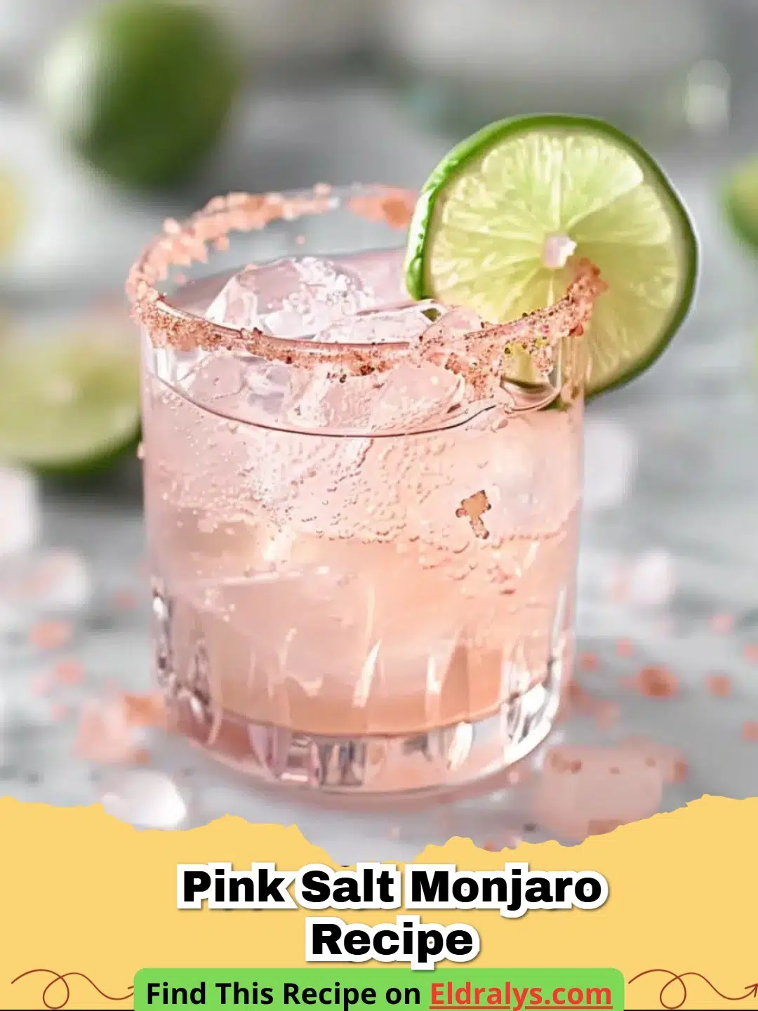 Pink Himalayan Salt and Apple Cider Vinegar Electrolyte Drink Recipe - Glass of Pink Himalayan Salt and Apple Cider Vinegar Electrolyte Drink with ice cubes and a lemon slice.