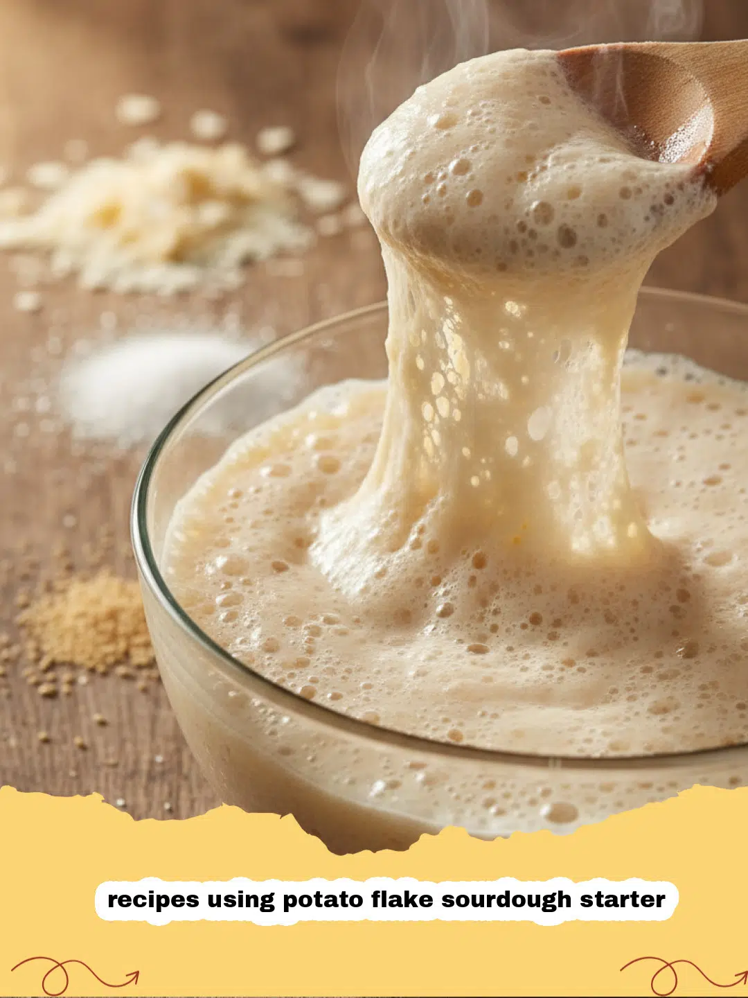 Golden brown loaves of bread made from recipes using potato flake sourdough starter