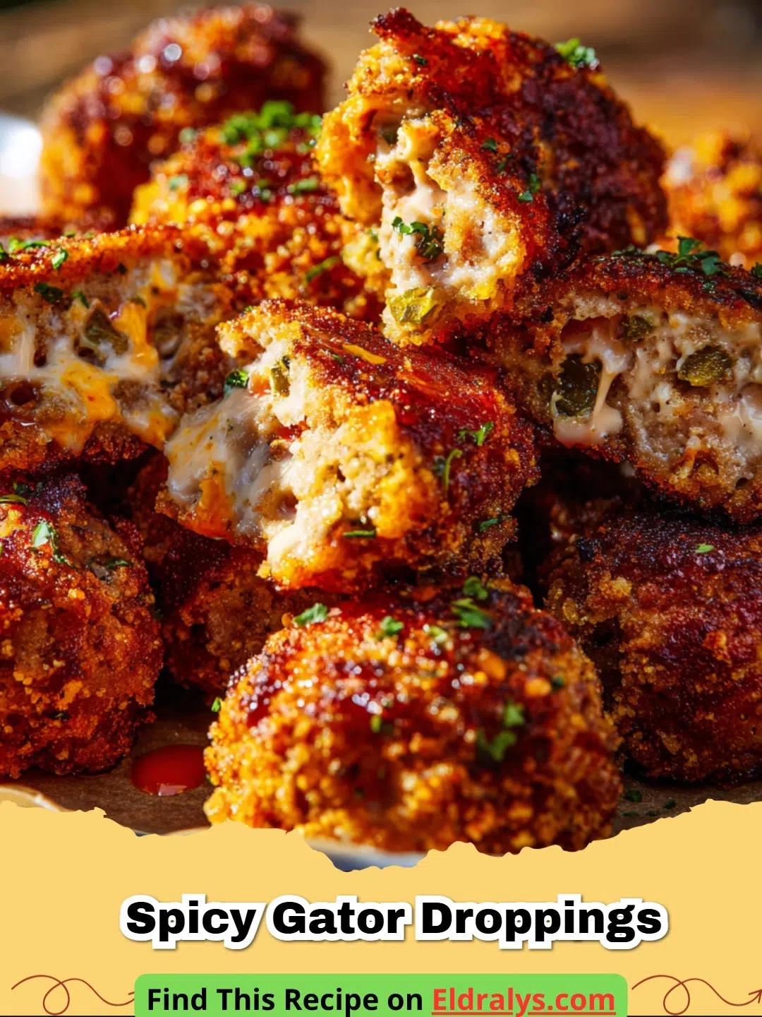 A tray of golden brown 3-Ingredient Spicy Sausage Balls served with dipping sauce.