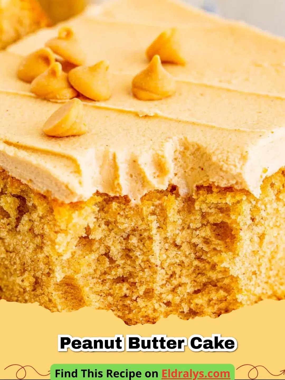 A multi-layered Peanut Butter Cake with rich frosting and peanut garnish