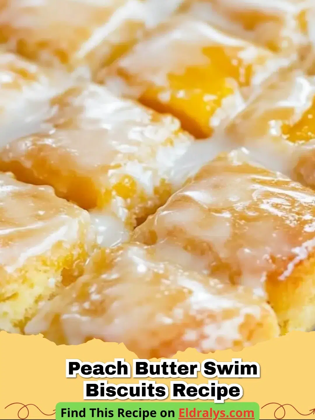 Peach Butter Swim Biscuits Recipe - Golden brown Peach Butter Swim Biscuits in a baking dish