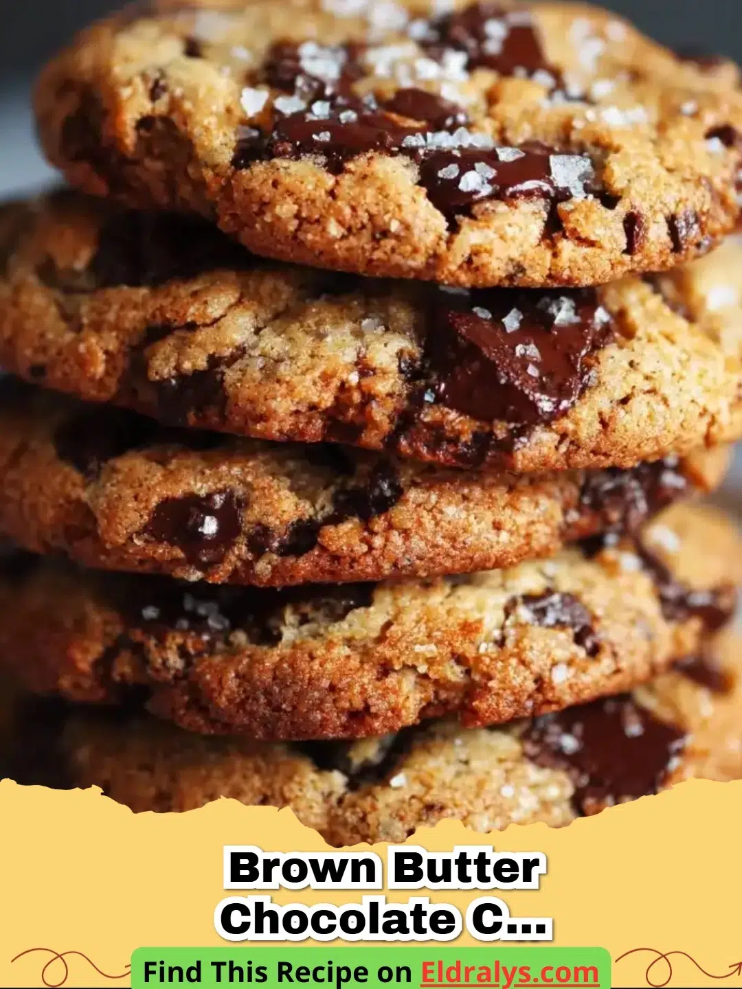 Freshly baked Brown Butter Chocolate Chip Cookies on a wire rack