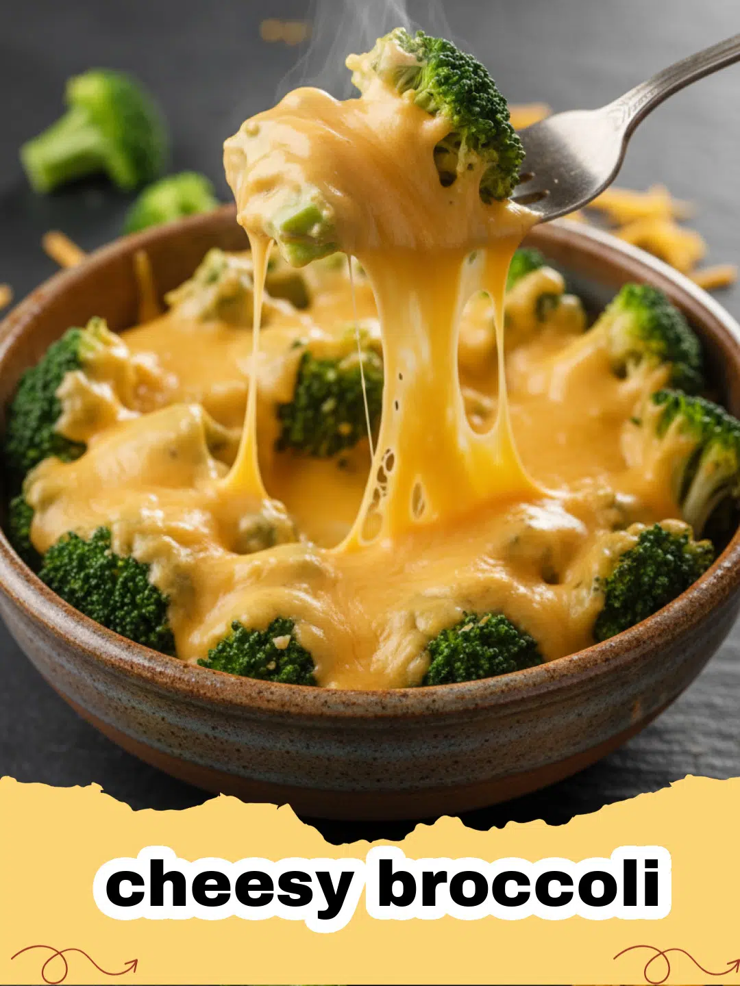 Creamy cheesy broccoli casserole baking dish