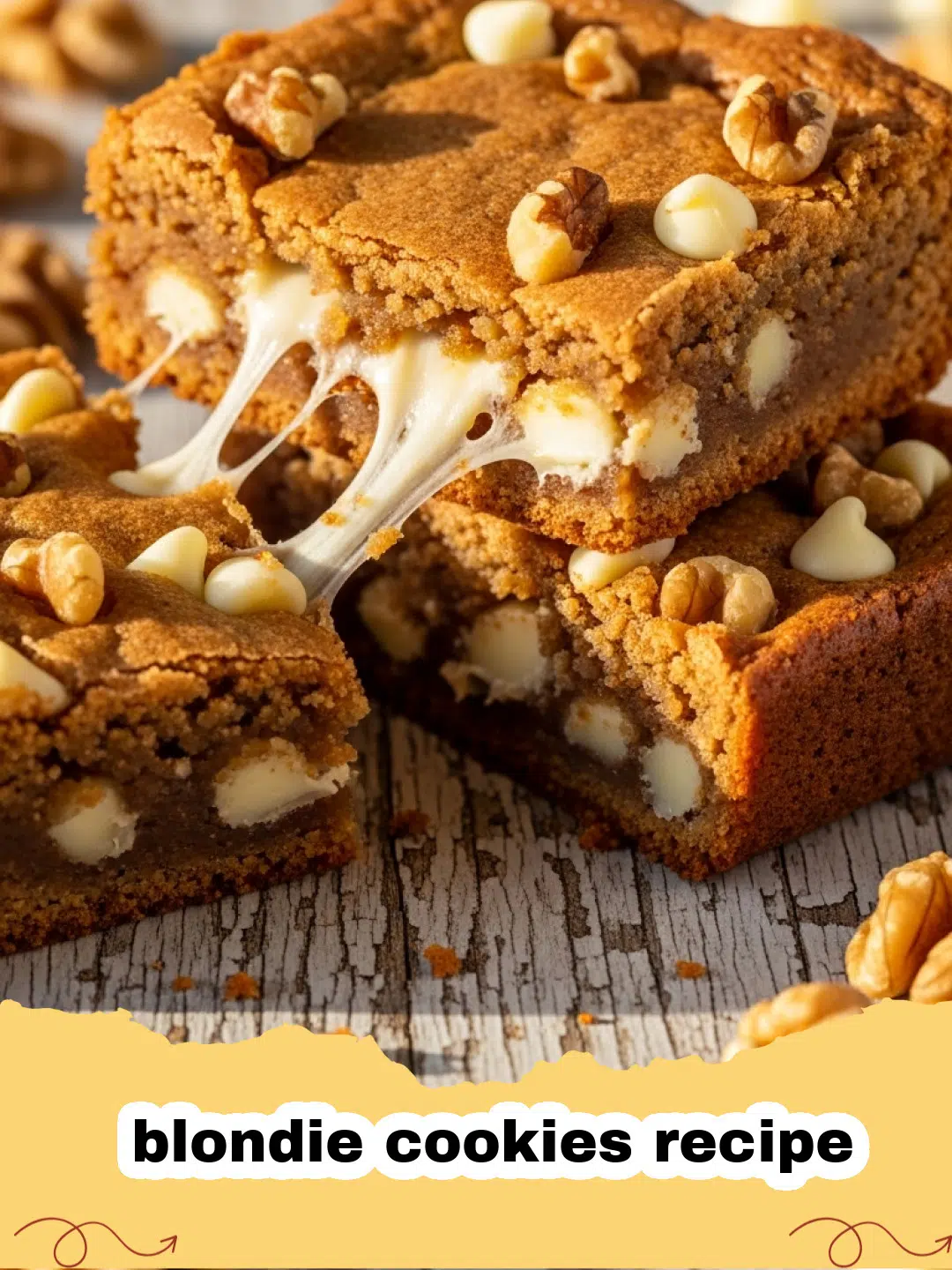 blondie cookies recipe - Batch of freshly baked chewy blondie cookies on a cooling rack