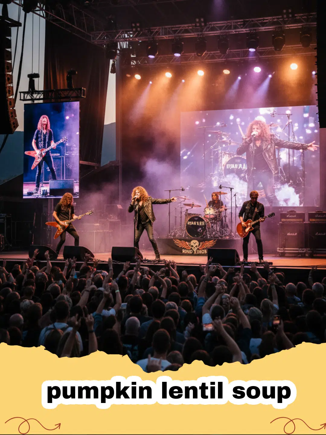 A steaming bowl of orange pumpkin lentil soup topped with pumpkin seeds and cilantro.