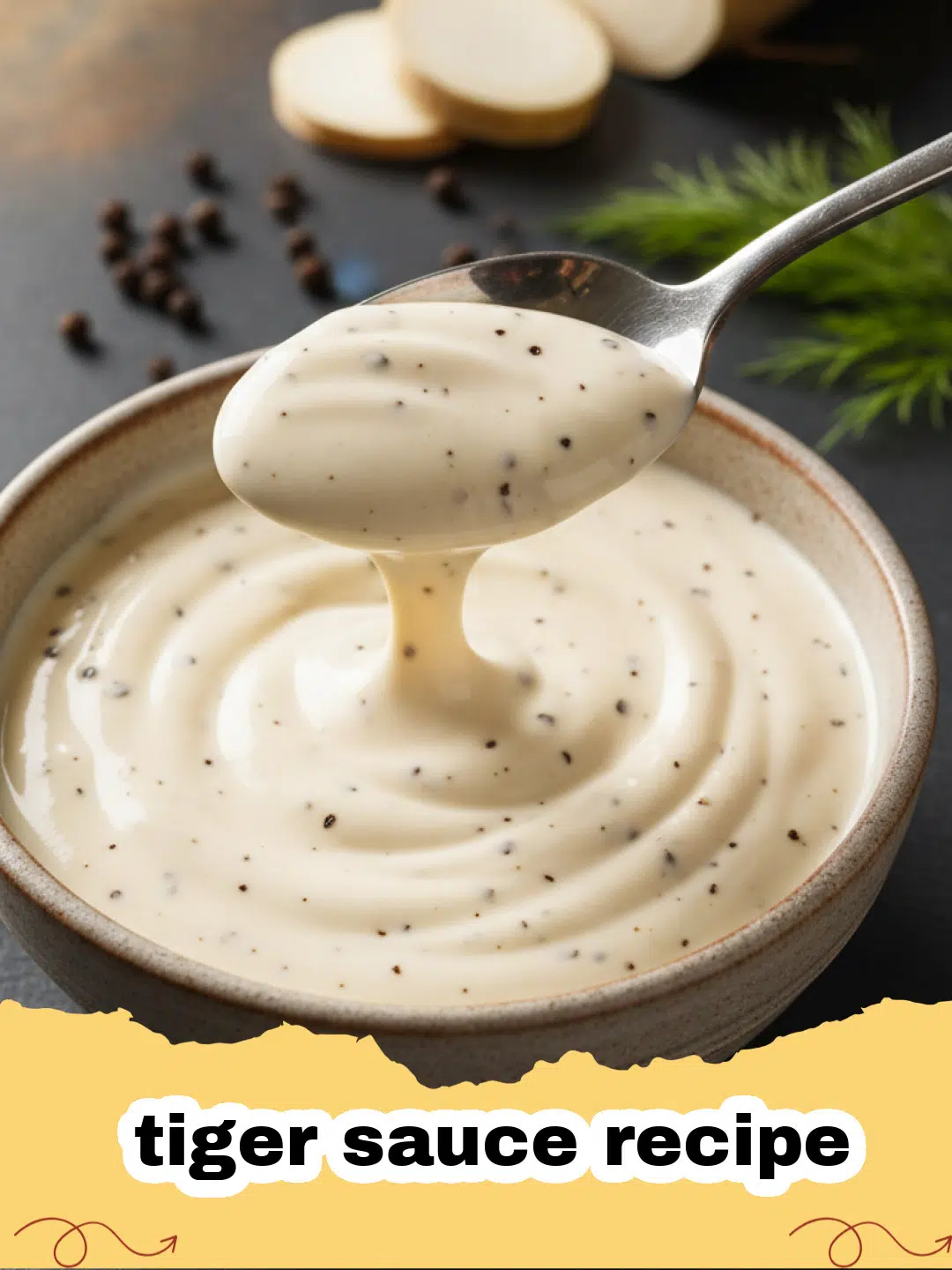 tiger sauce recipe - A vibrant red-orange tiger sauce in a small white bowl with a spoon, ready for dipping.