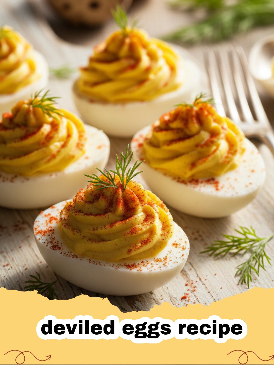 A platter of beautifully garnished classic deviled eggs recipe, sprinkled with paprika and fresh chives, ready for serving.