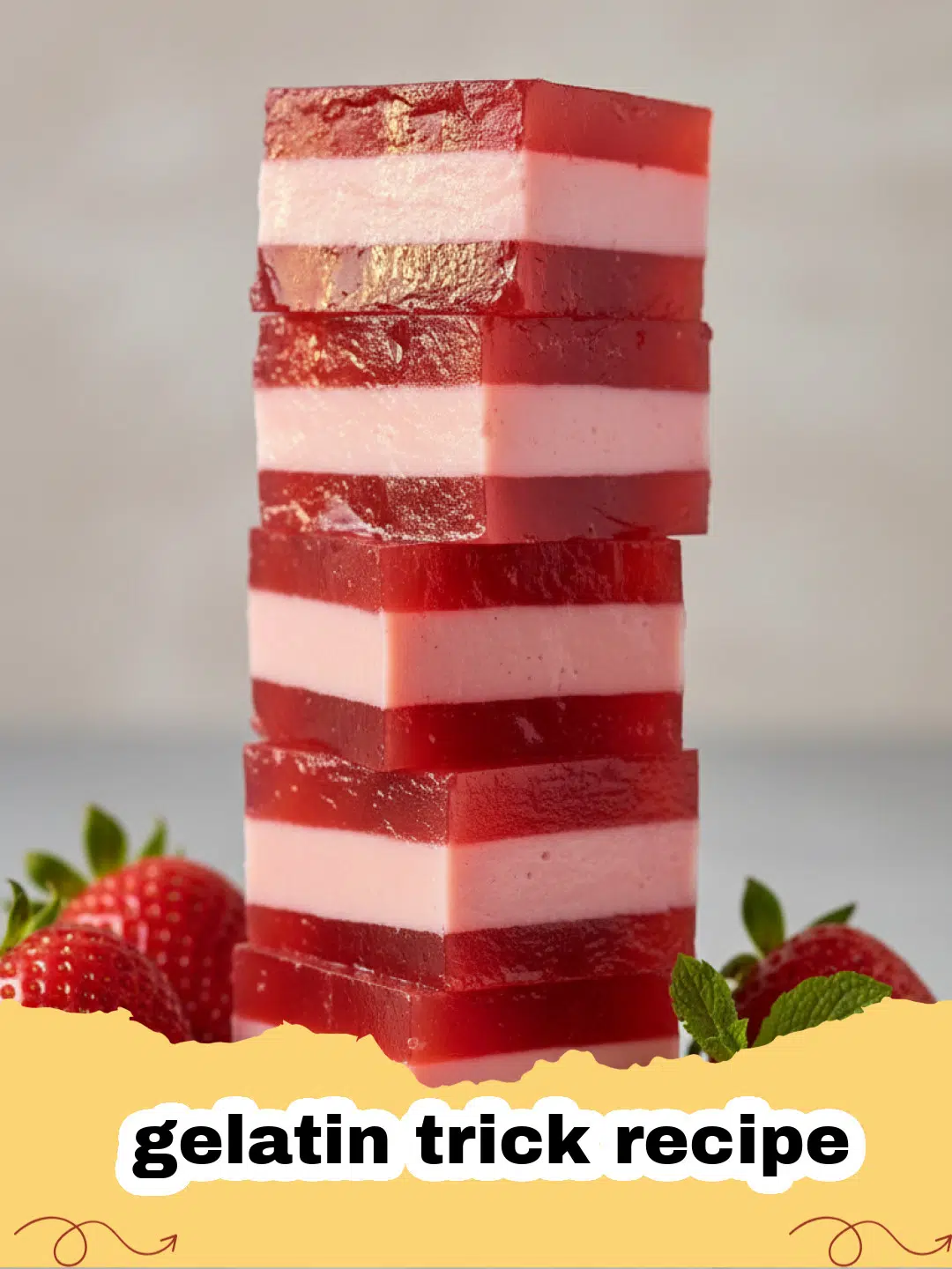 Close-up of a perfectly smooth, jiggling dessert made using the gelatin trick recipe, perhaps a panna cotta with berries